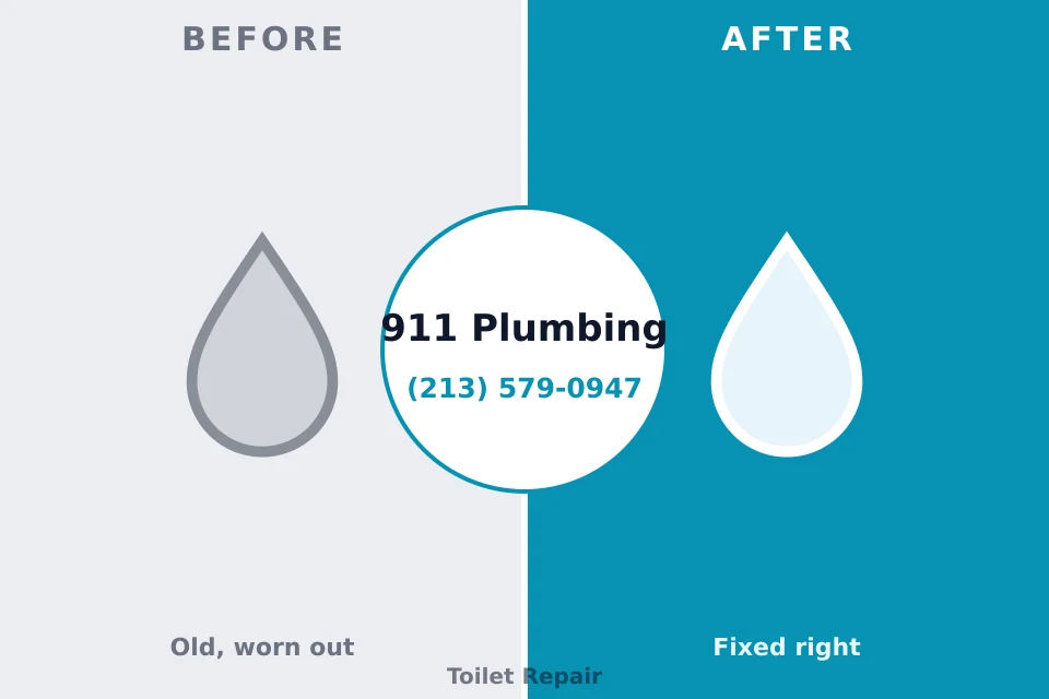 Before and after: plumbing repair Huber Ridge, OH